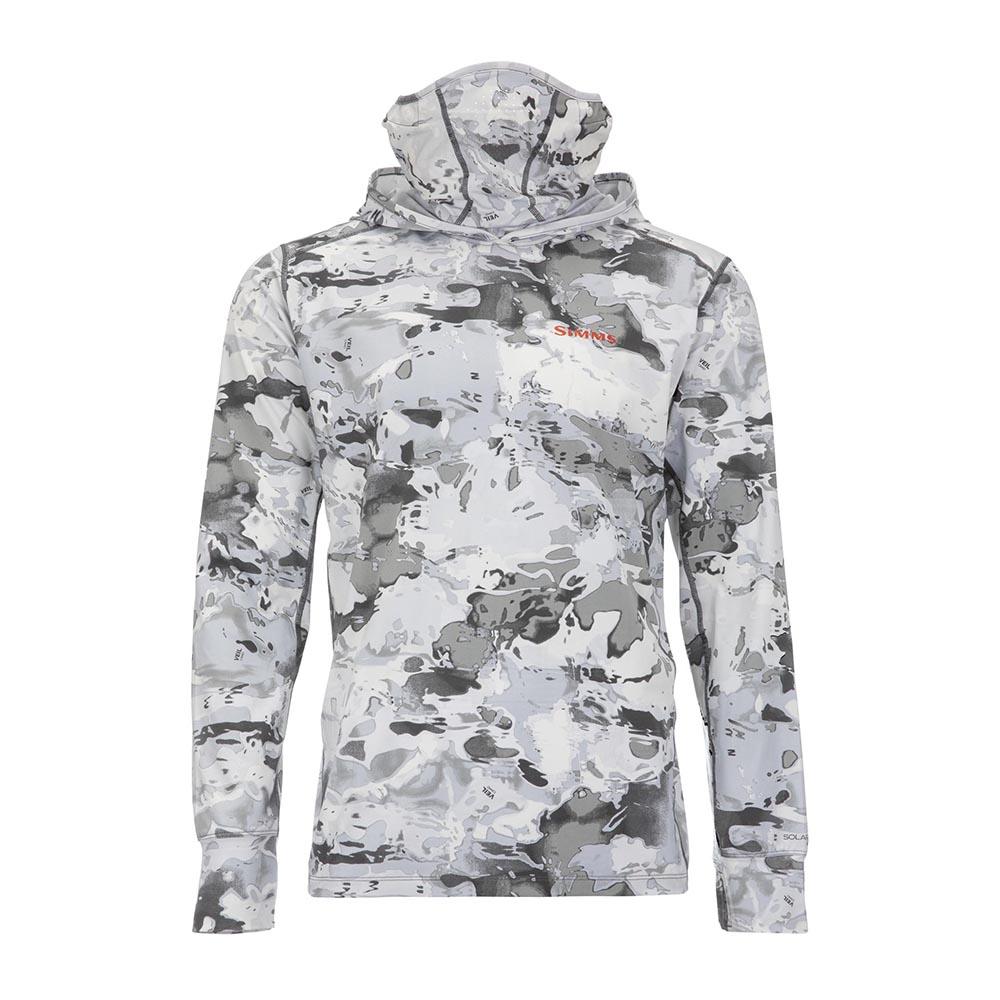 Simms SolarFlex Guide Cooling Hoody Men's in Cloud Camo Gray